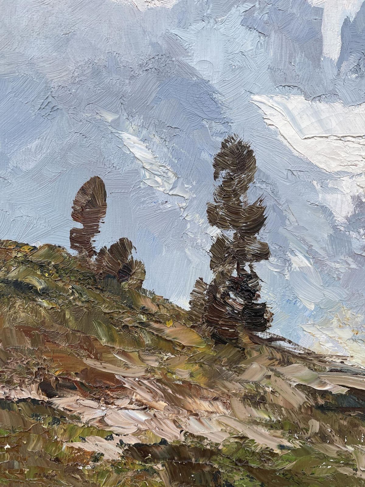“Cimon Della Pala” – Alpine Landscape Painting Of The Dolomites photo vinterior