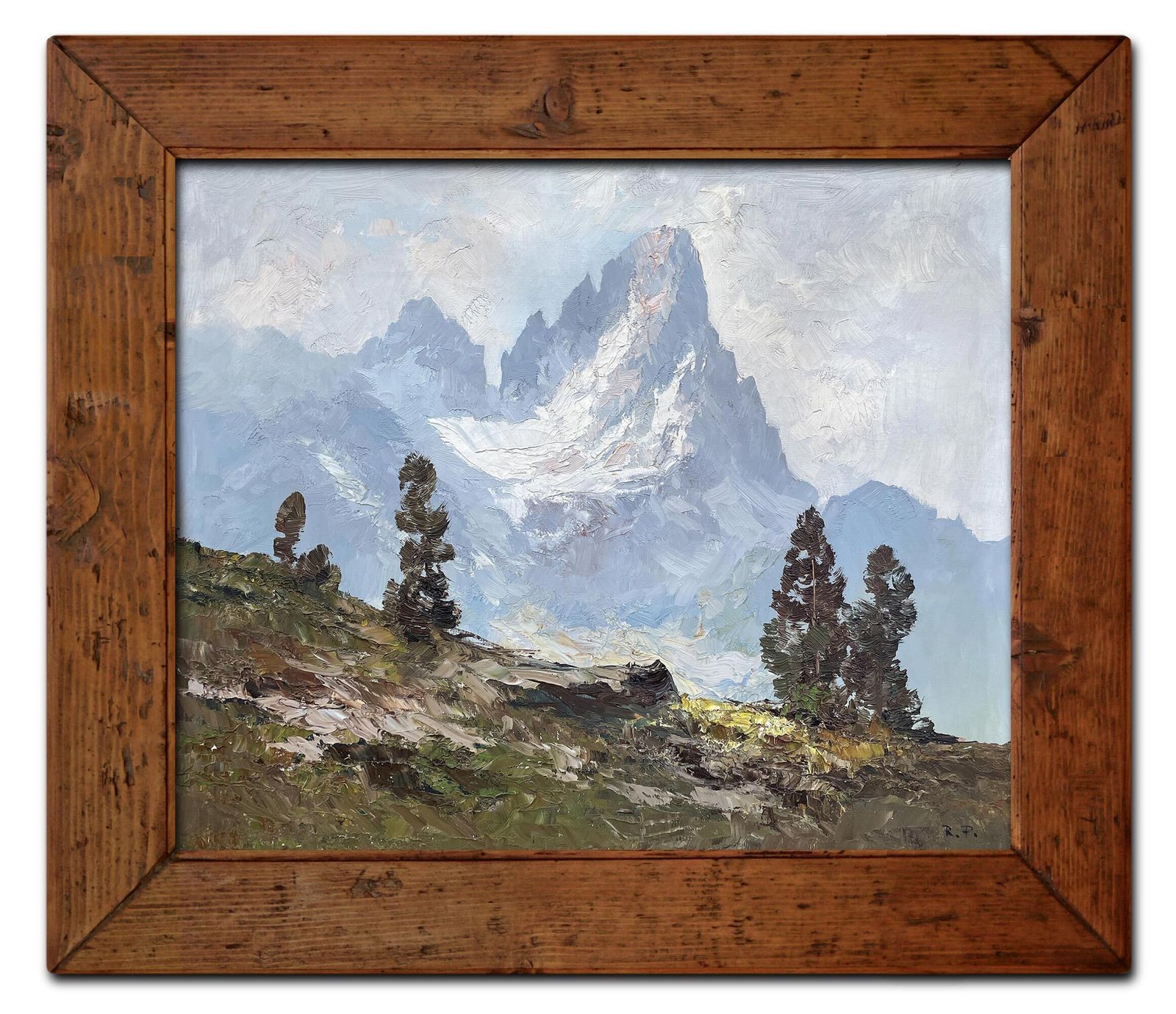 “Cimon Della Pala” – Alpine Landscape Painting Of The Dolomites