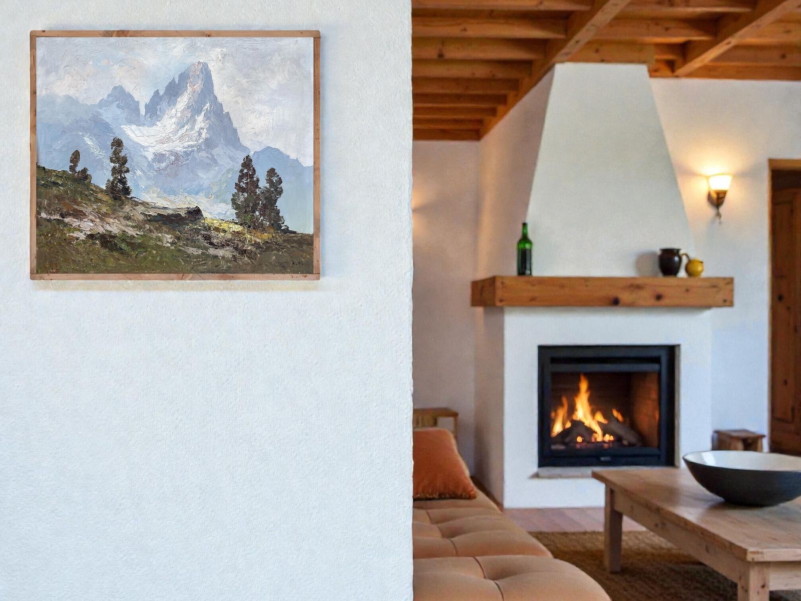photo furniture “Cimon Della Pala” – Alpine Landscape Painting Of The Dolomites