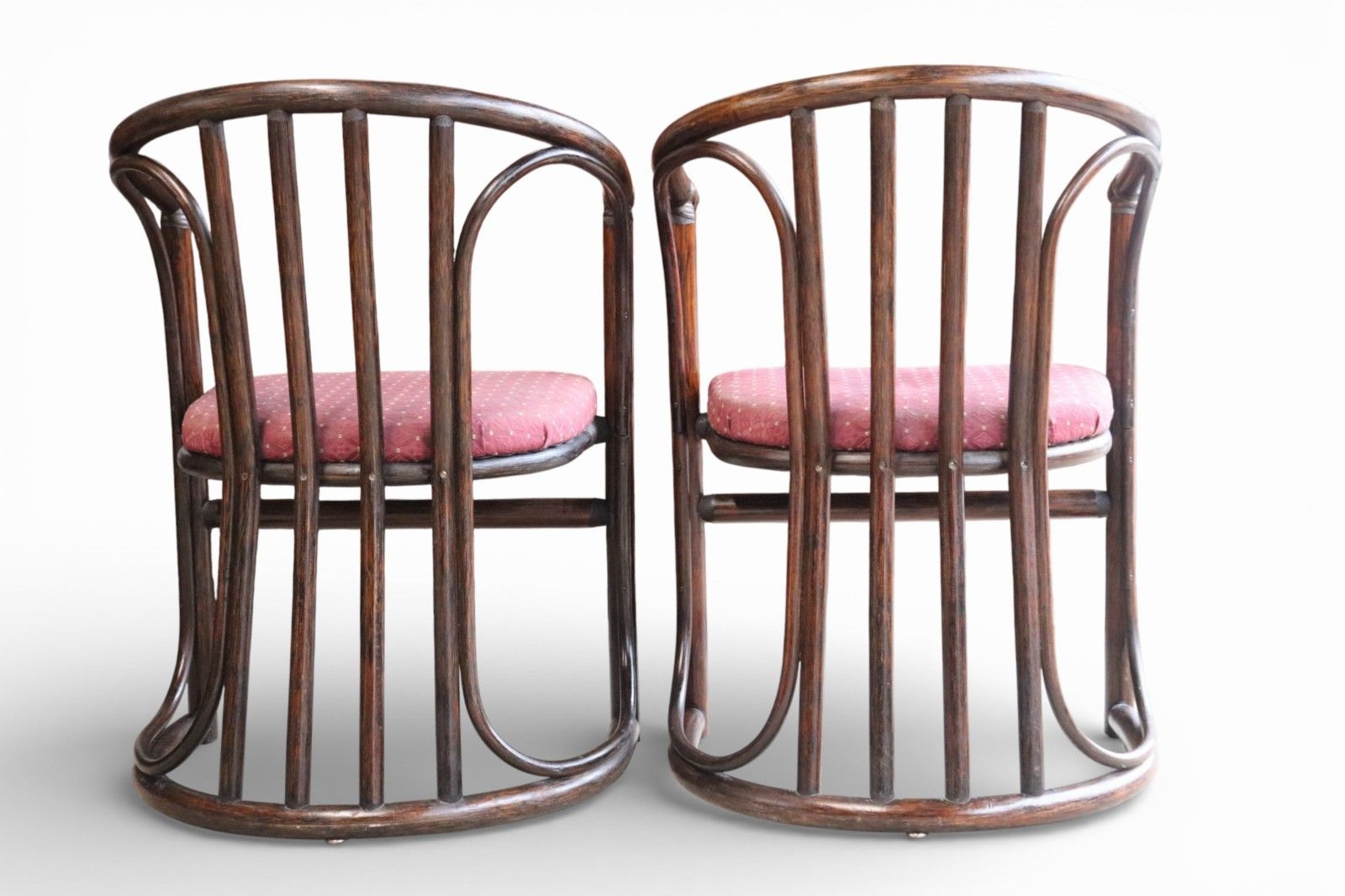Pair Of Mid Century Bentwood Bamboo Dining Chairs Rohe Noordwolde Style 1970s photo Furniture