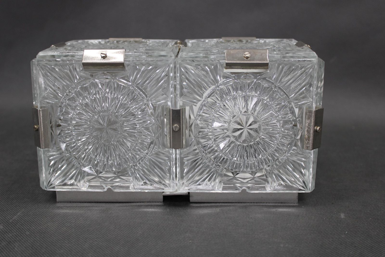 Pair Of Mid Century Czech Glass Wall Lights By Kamenický šenov photo vinterior