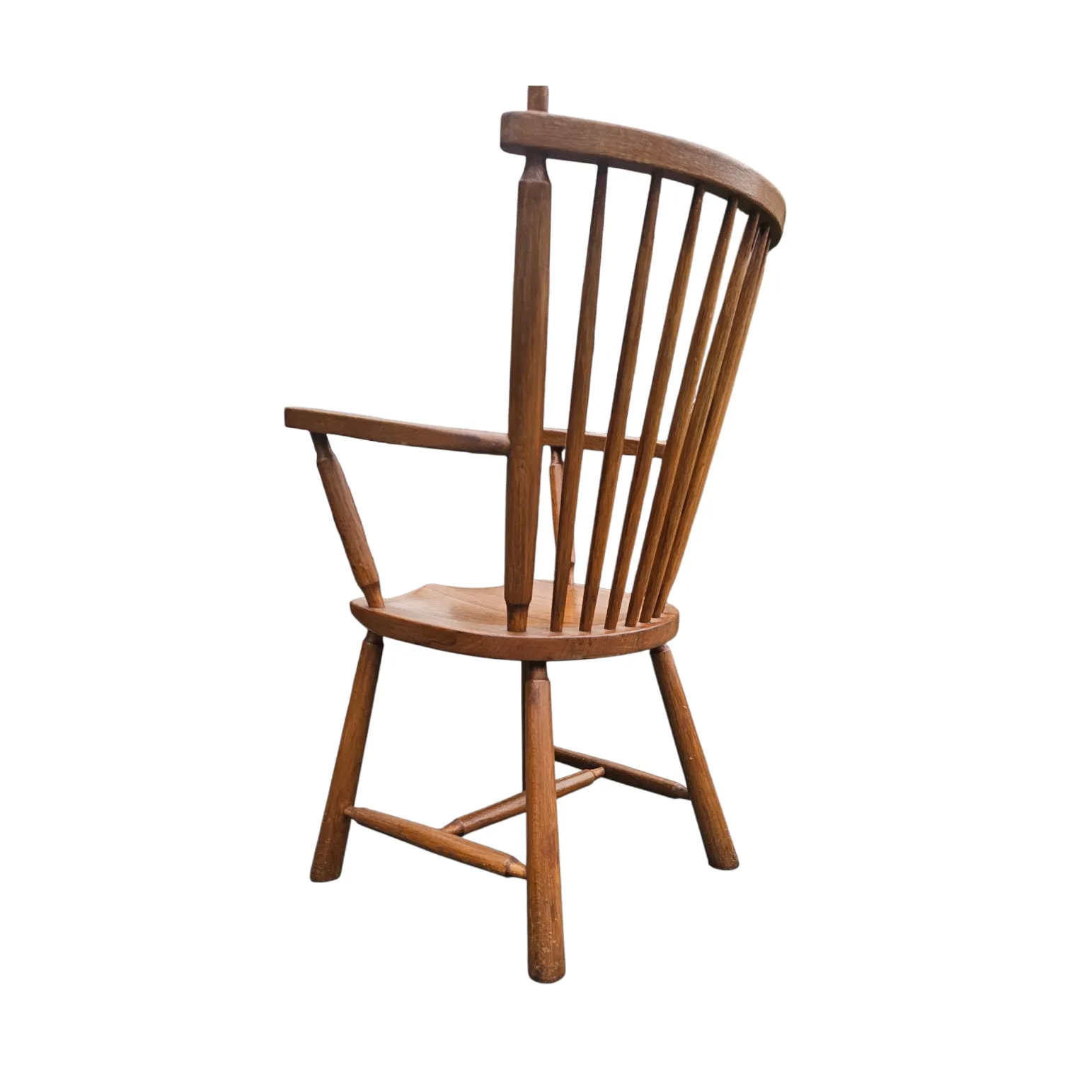 photo vinterior 2 × Dutch Design Oak Arm Dining Chairs By De Ster Geldermalsen / Netherlands 1960s