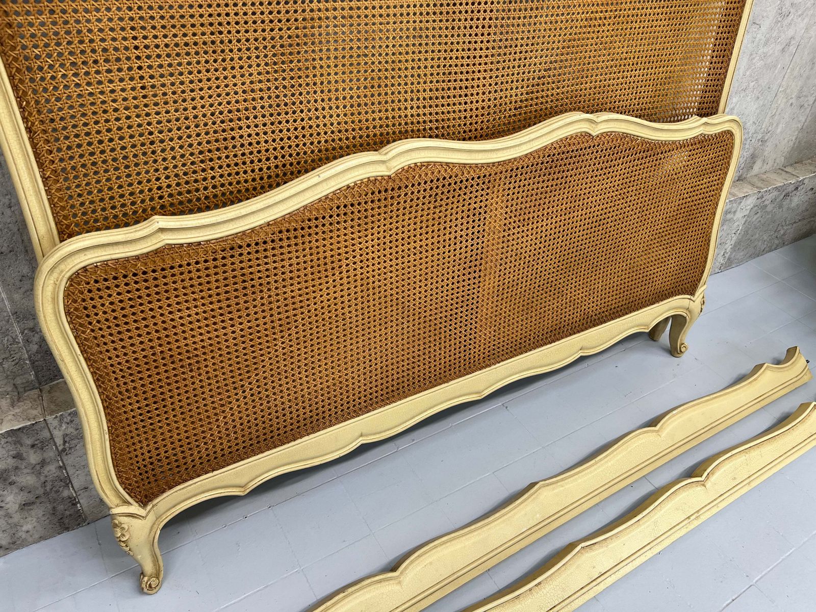 148.5cm Wide Cane Bed Frame, Traditional photo vinterior