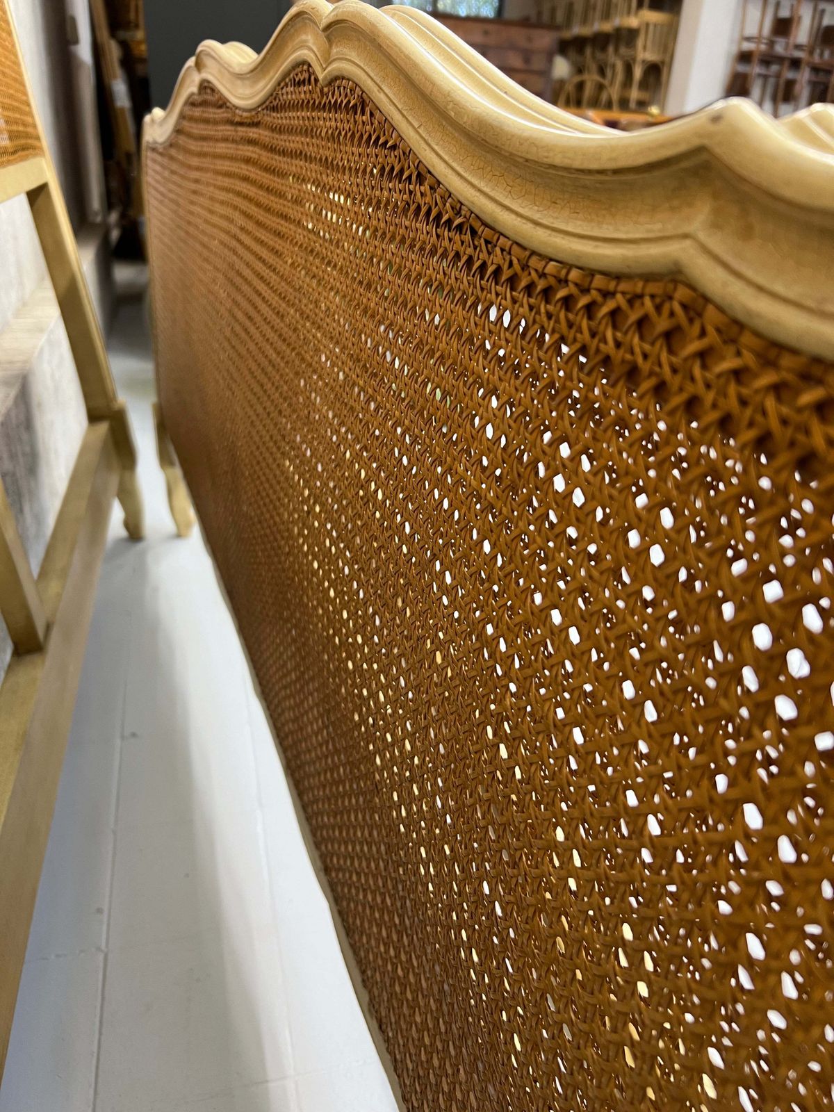 148.5cm Wide Cane Bed Frame, Traditional photo vintage