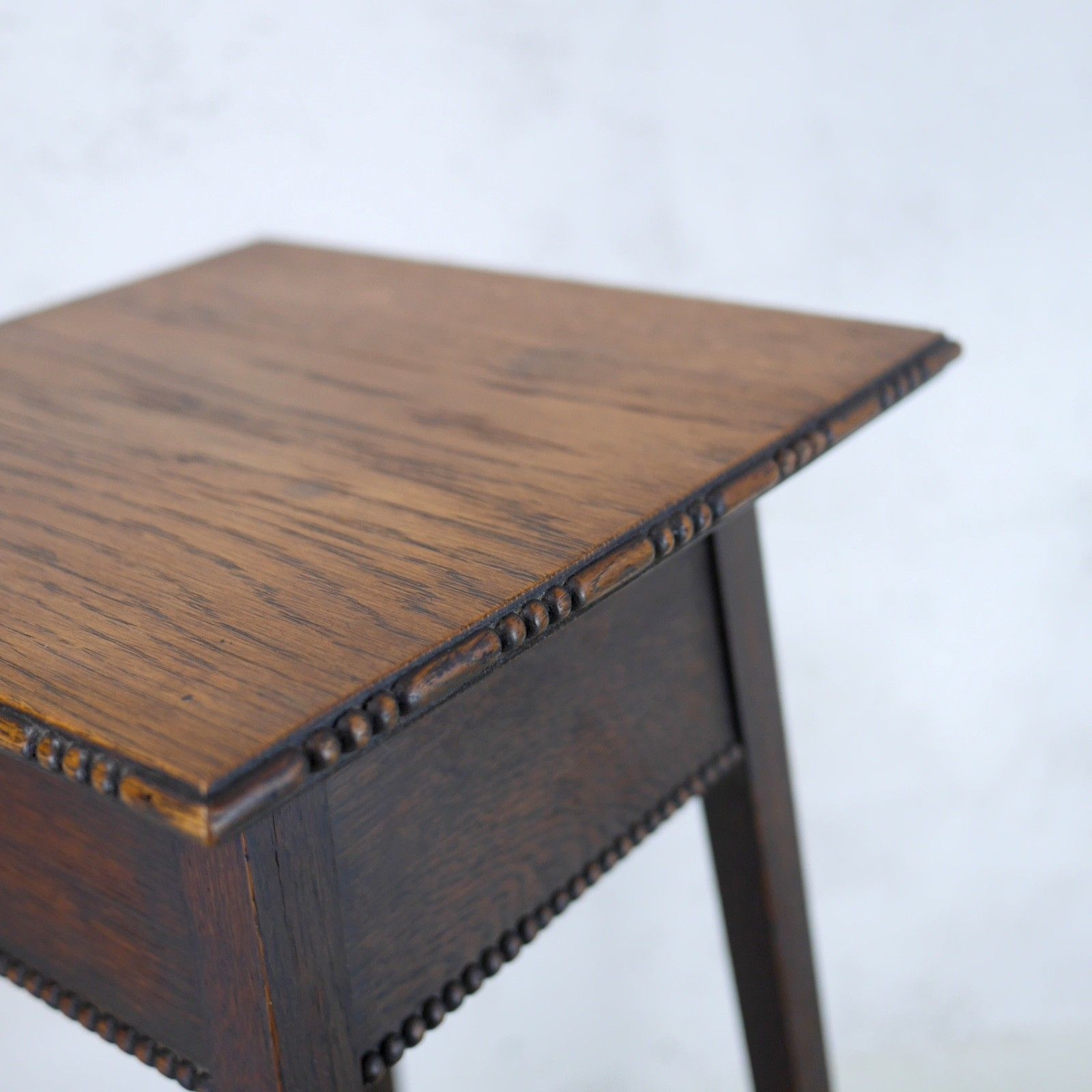 photo buy Tall Antique Arts & Crafts Oak Torchere Plant Stand Liberty Style #103113