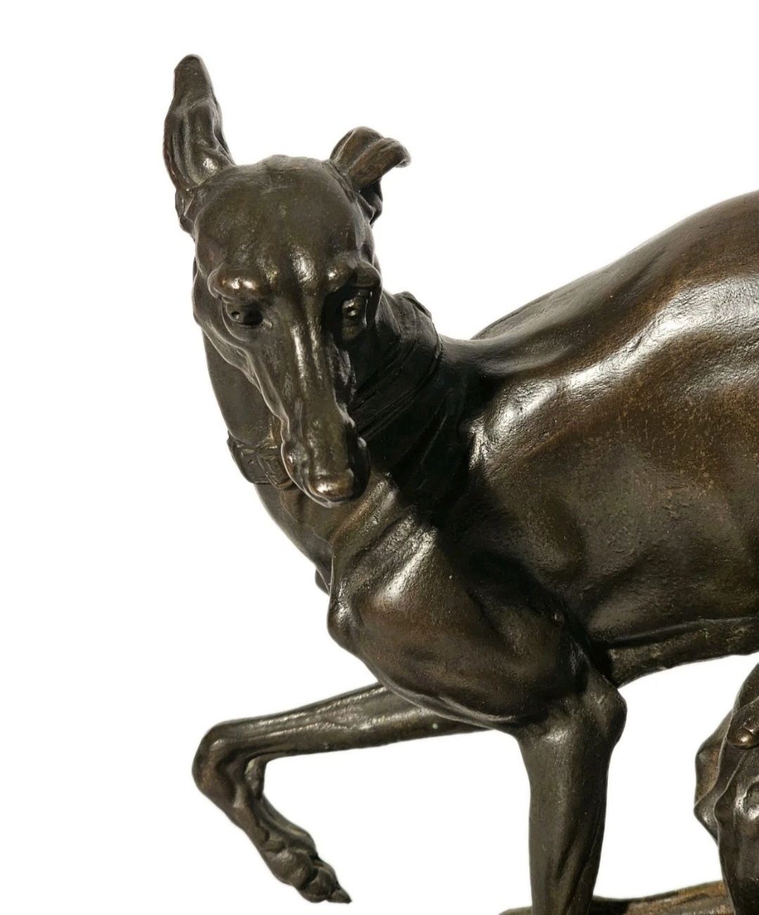 A Bronze Sculpture Of A Group Of Greyhound Dogs  By Antoine Louis Barye photo furniture