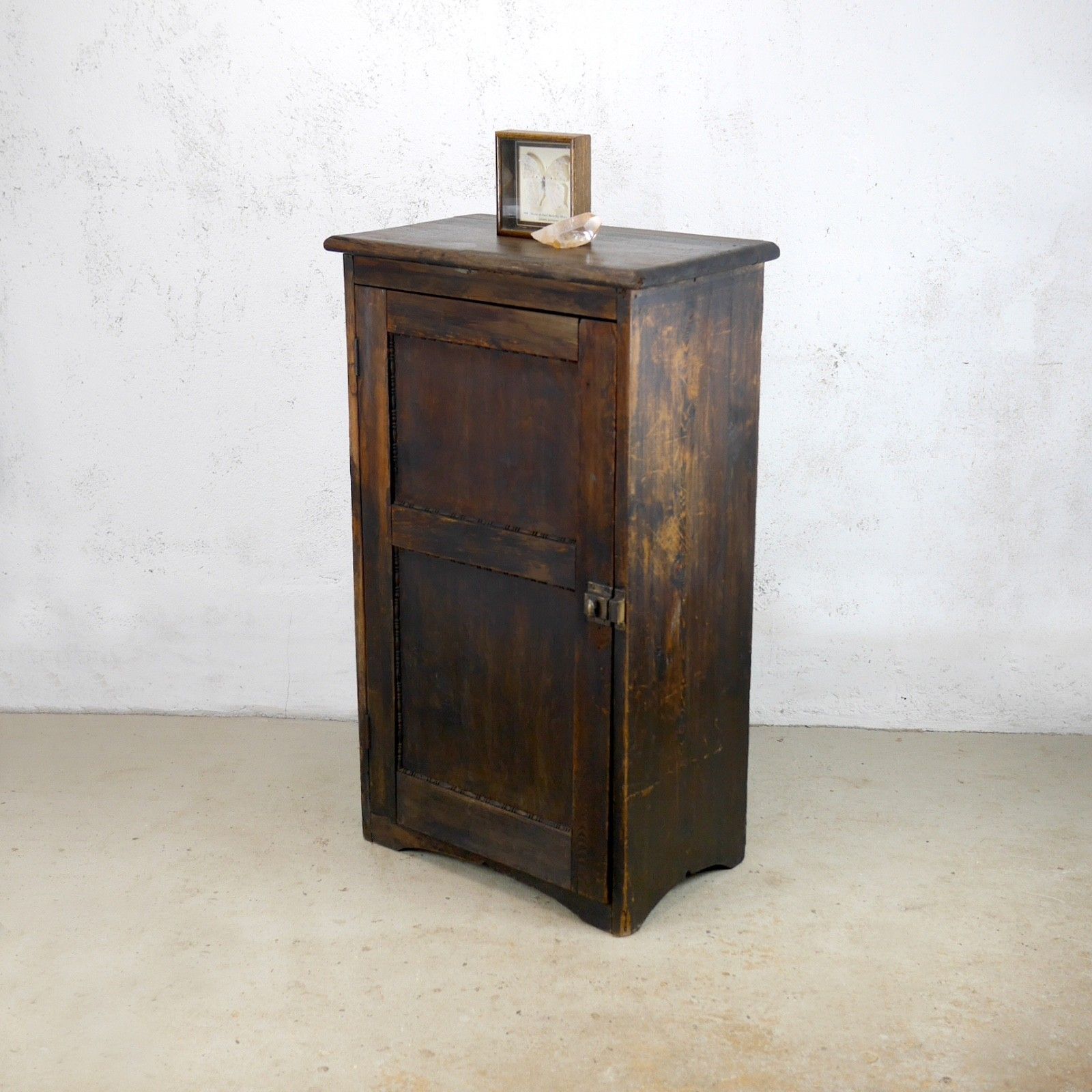 Antique Vintage Cabinet Storage Wood Pitch Pine Scratch Built #103114 photo buy