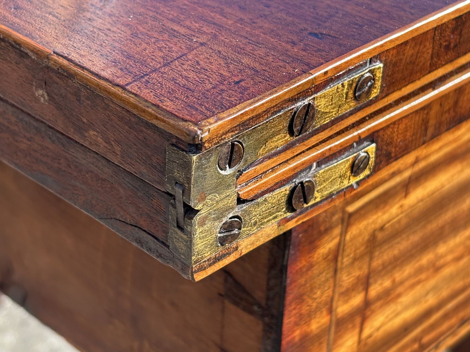18th Century George III Period Mahogany Satinwood Stringing Fold Over Tea Table photo buy