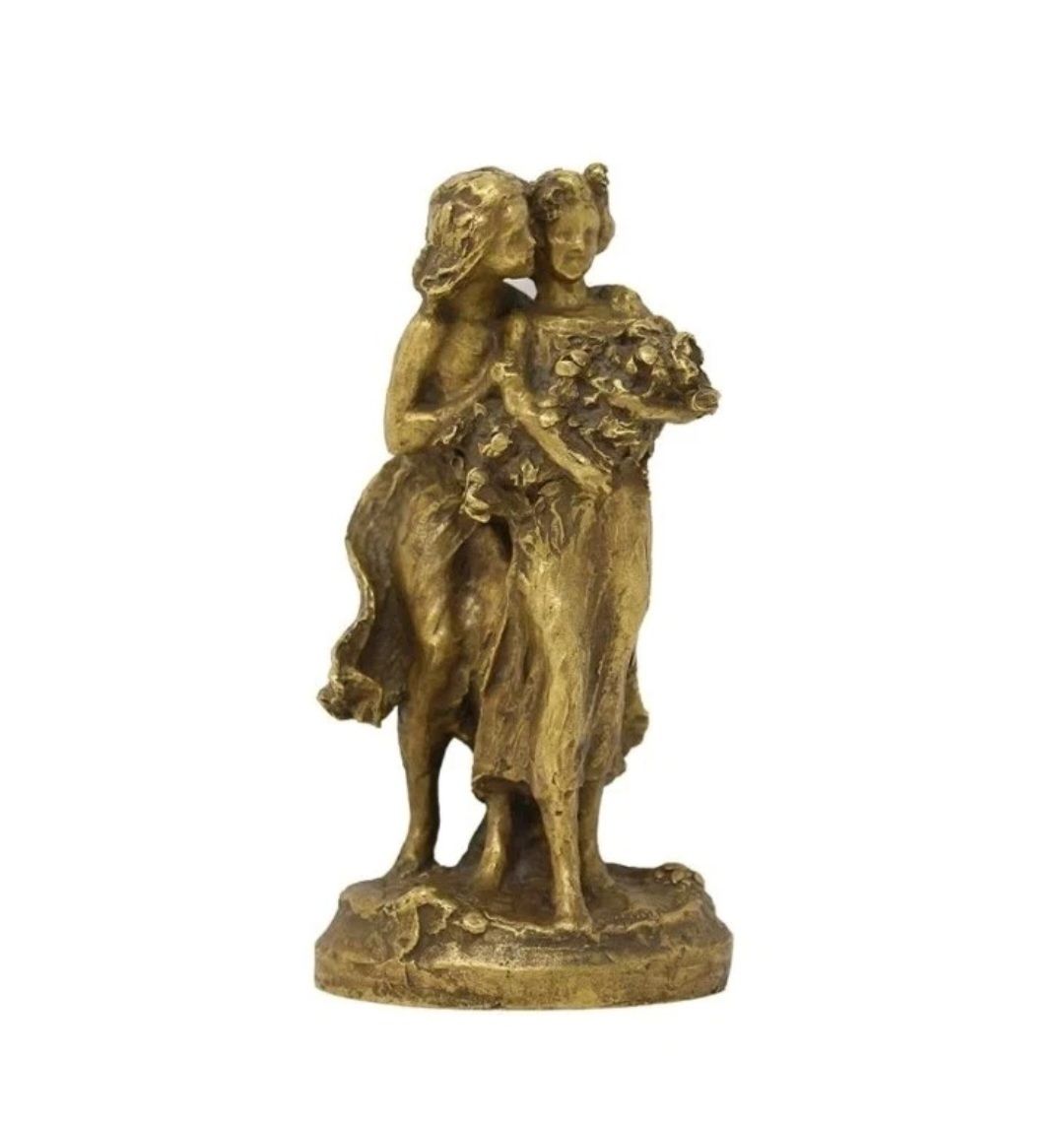 A Signed François Raoul Larche Gilt Bronze Figure Of Two Girls