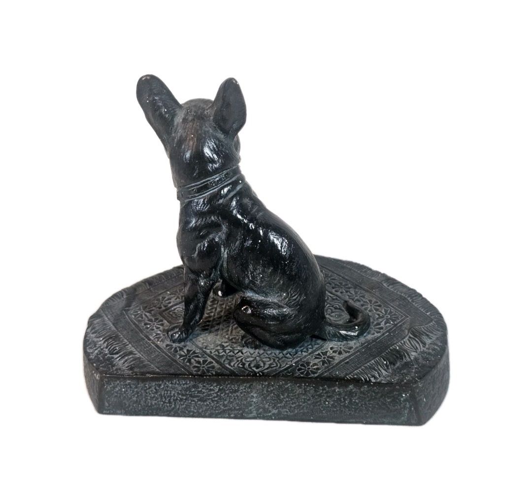 An Austrian Cold Painted Bronze Model Of A Seated French Bulldog photo vinterior