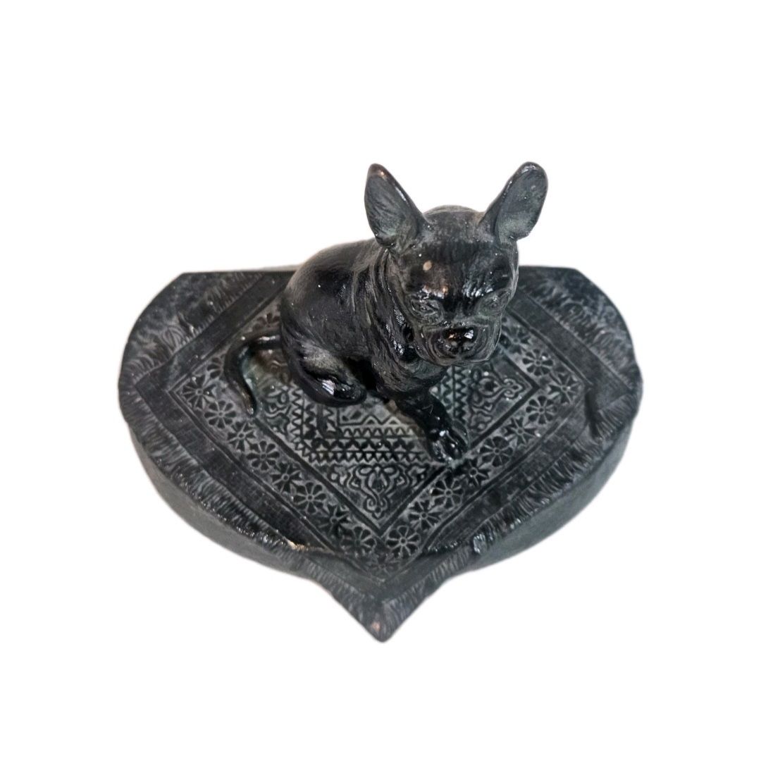 photo furniture An Austrian Cold Painted Bronze Model Of A Seated French Bulldog