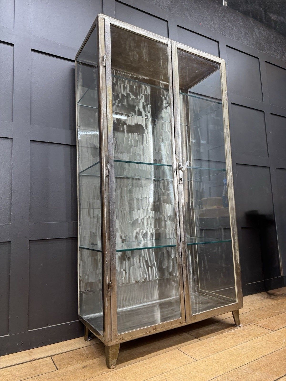 photo buy Industrial Medical Display Double Cabinet – Shop Display / Apothecary Bathroom