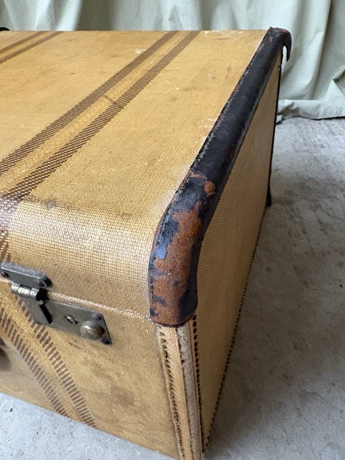 Veg Antique Osh Kosh Rustic Steamer Storage Chest Trunk Storage Box R1051 photo vinterior