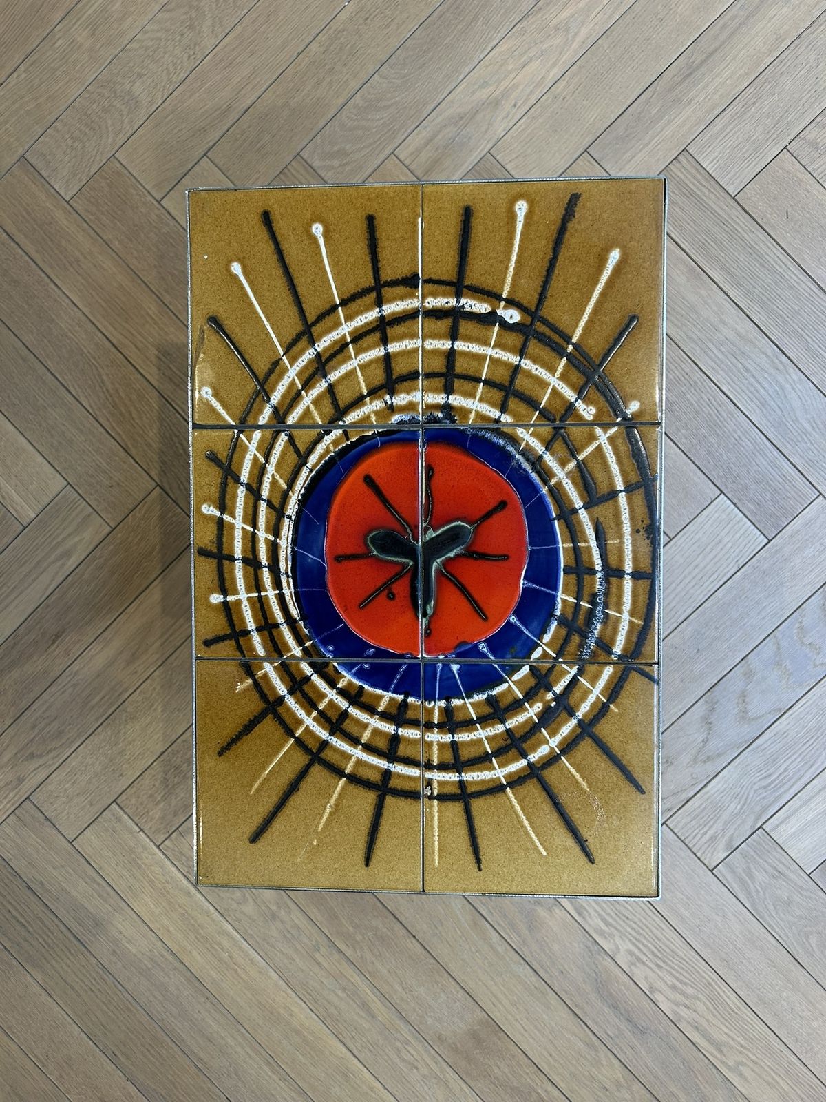 Mid Century Modern Small Ceramic Side Table By Juliette Belarti 1960s