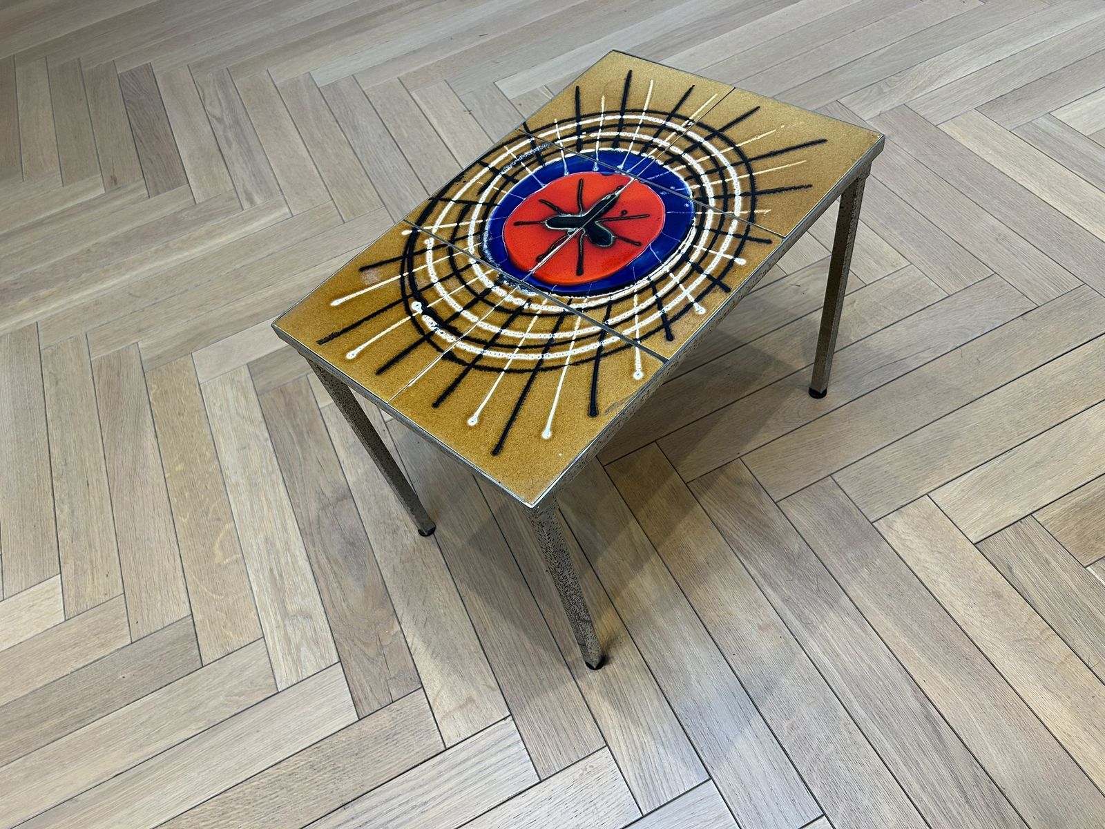 Mid Century Modern Small Ceramic Side Table By Juliette Belarti 1960s photo Furniture
