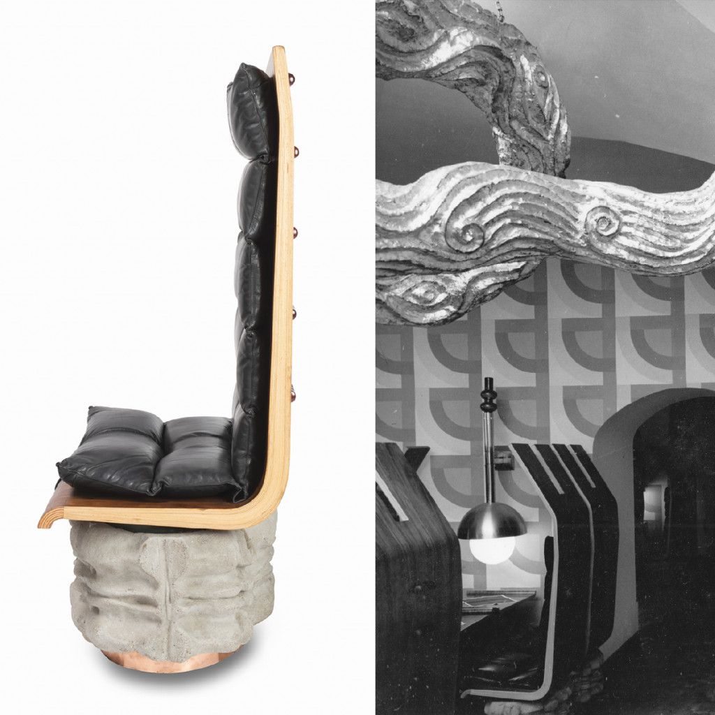 photo vintage Chair From The Café U Zlatého Hada, Designed Olbram Zoubek