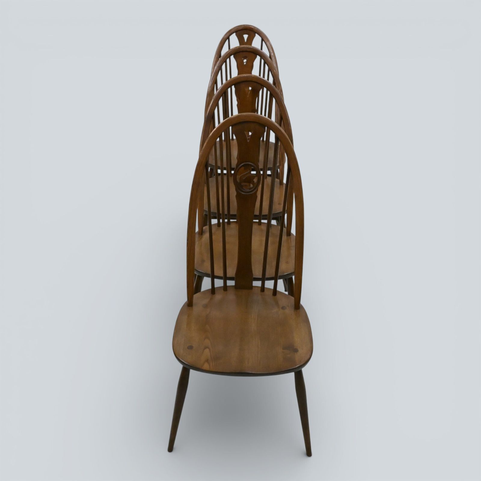 4 Ercol Windsor Swan Bow Back Dining Chairs Golden Dawn Exc Free Uk Delivery* photo Furniture