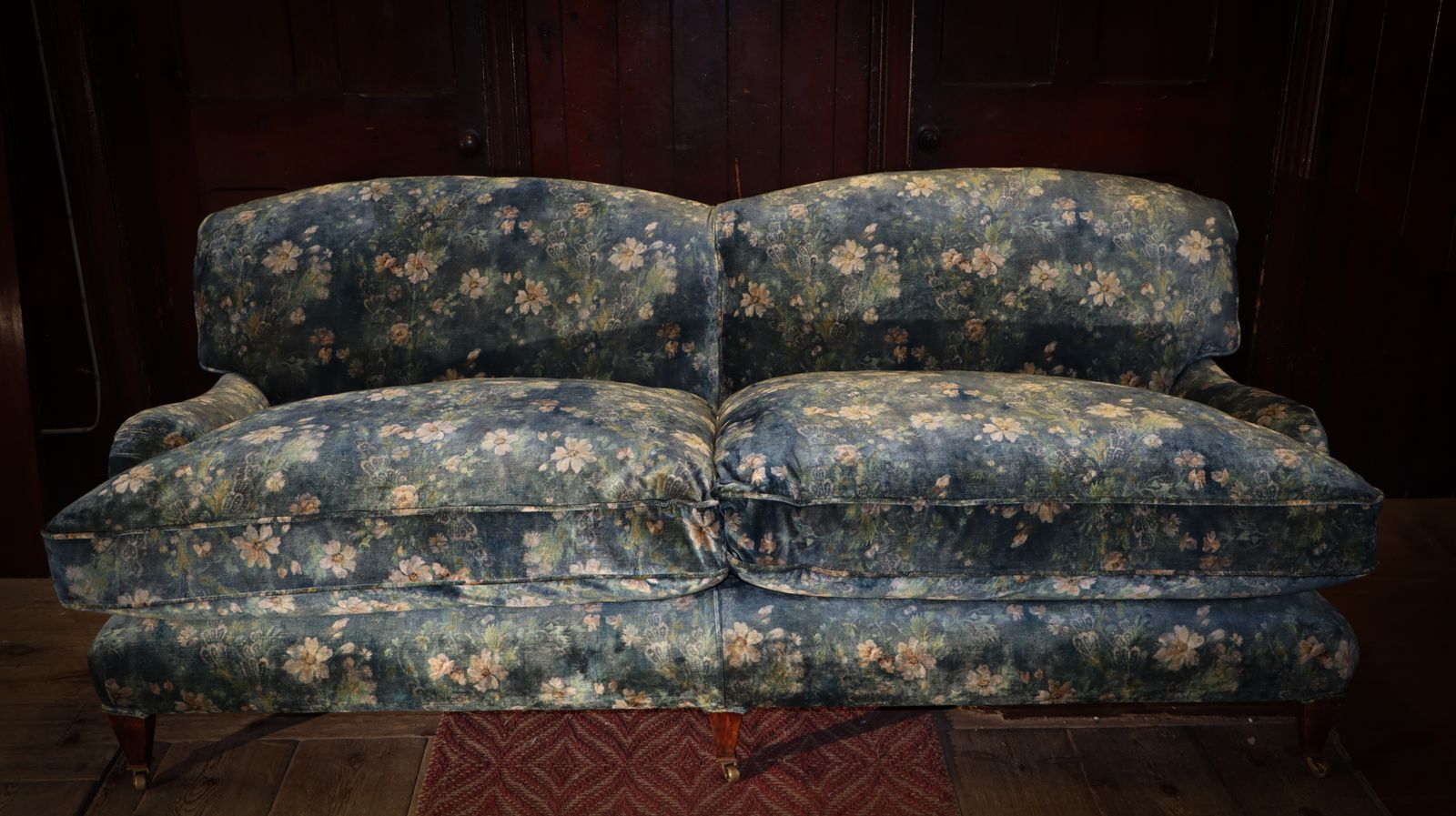 Exquisite George Smith Signature Large 2 Seater Sofa Gp & J Baker Jade Velvet photo Furniture