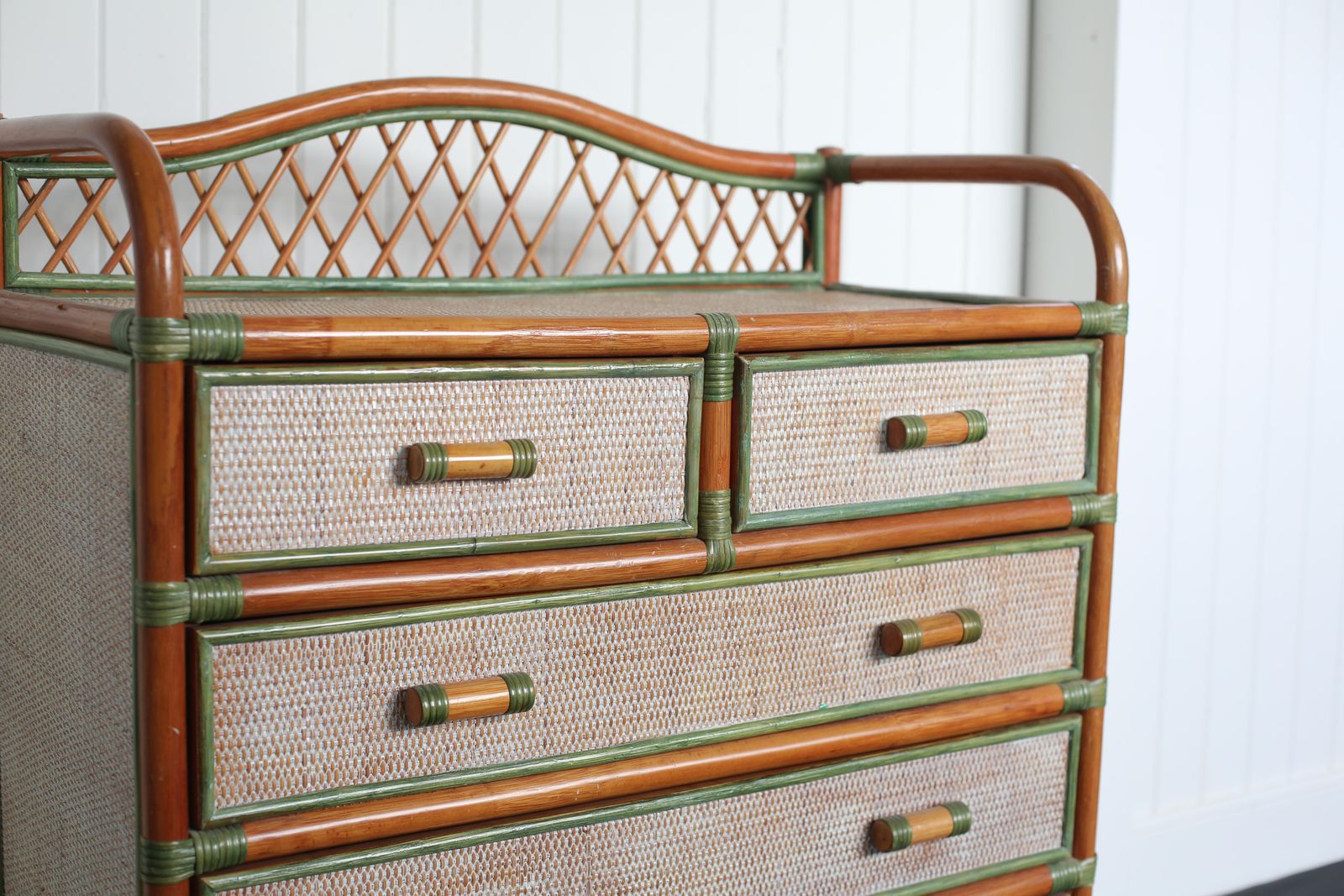 450.0 Dal Vera Chest Of Drawers Bamboo And Rattan 1970s photo