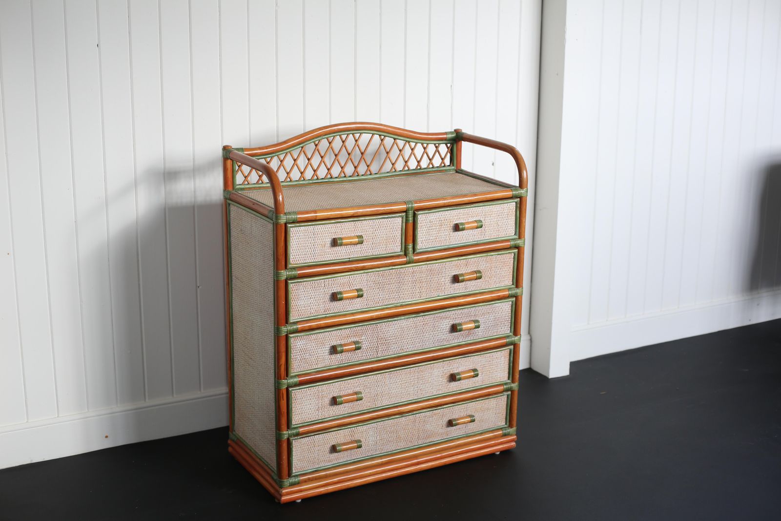 photo buy Dal Vera Chest Of Drawers Bamboo And Rattan 1970s