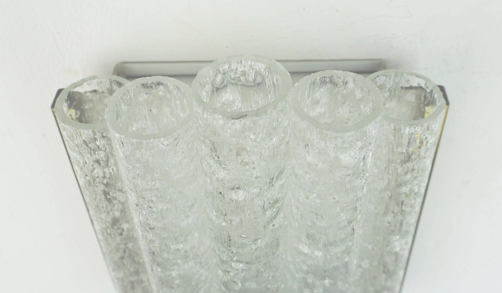 Doria Wall Sconce With 5 Glass Tubes, Frosted Glass Lamp From The 1960s, 2 Available photo 343.0