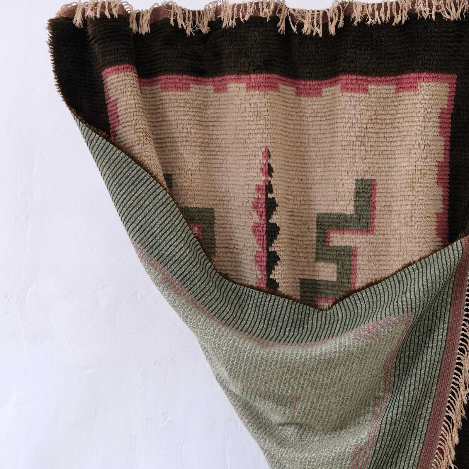 Large Art Deco Wool Rya Rug | Sweden | 1940s photo for sale
