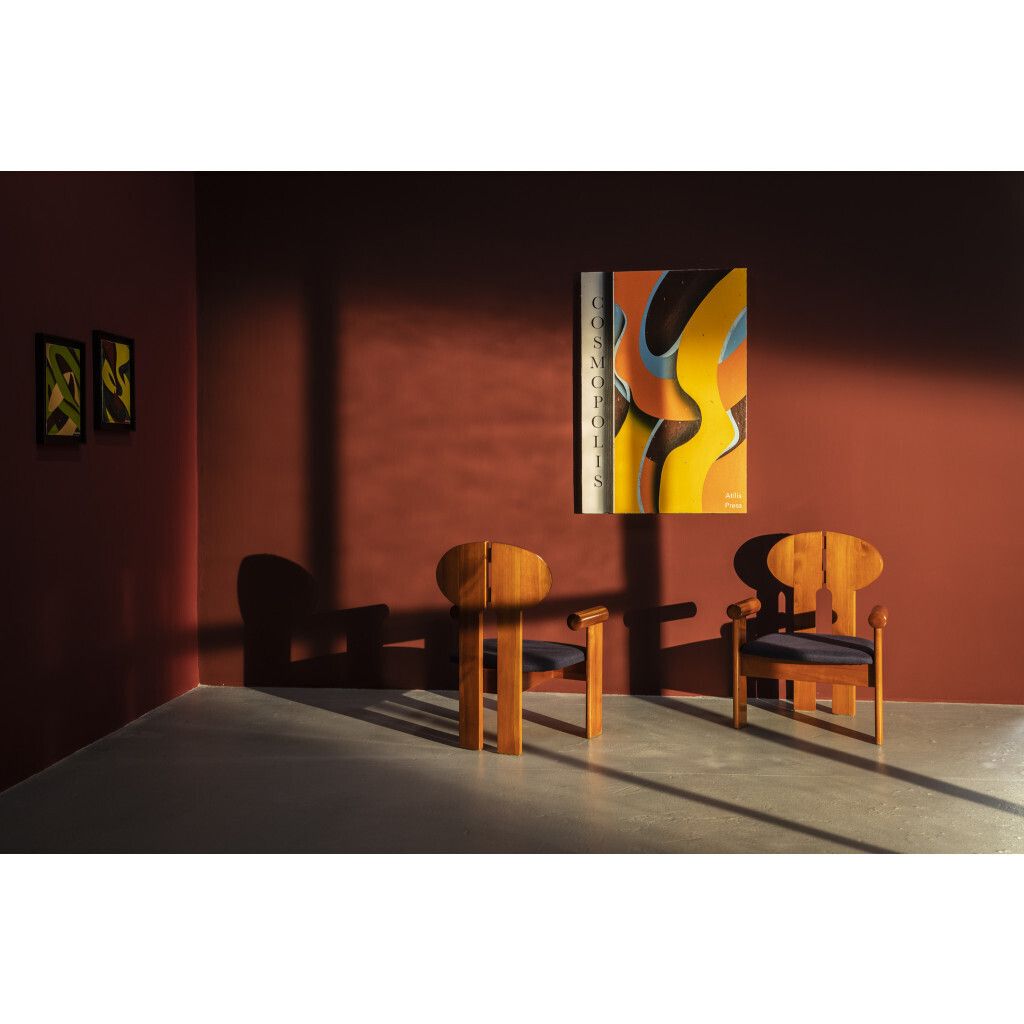 Furniture Wooden Armchair From The Tatra Museum In Kopřivnice photo