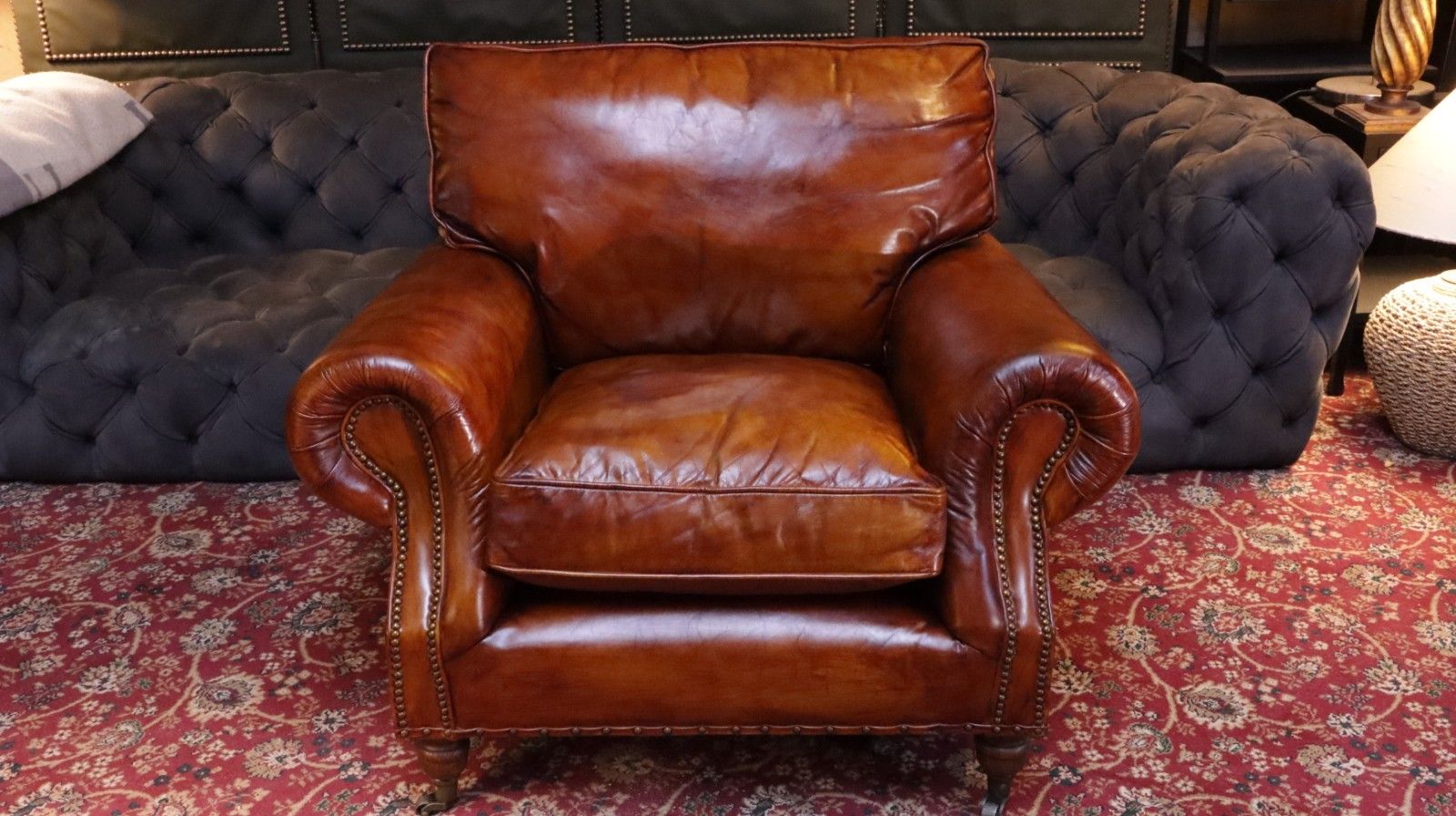 Stunning Timothy Oulton Balmoral Cigar Club Leather Armchair Antique Whisky 🚚🚚 photo for sale