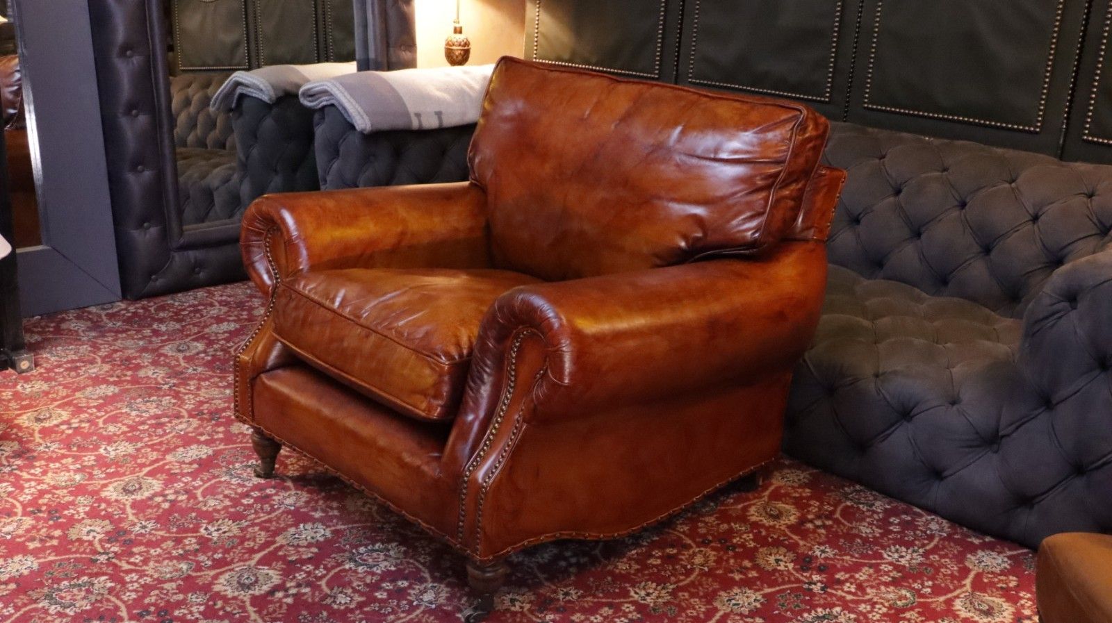 Stunning Timothy Oulton Balmoral Cigar Club Leather Armchair Antique Whisky 🚚🚚 photo vinterior
