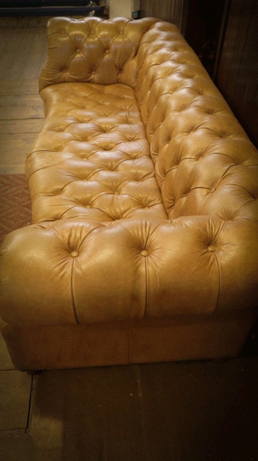 Timothy Oulton Serpentine Westminster 3 Seater Leather Sofa Safari Charcoal 🚚 photo vintage
