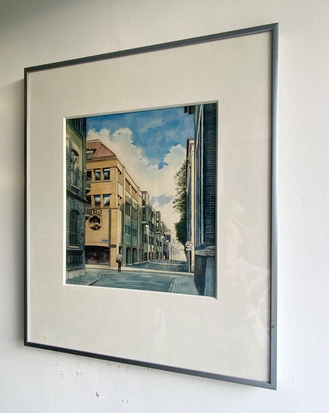 Vintage Urban City Street Scene Print photo furniture