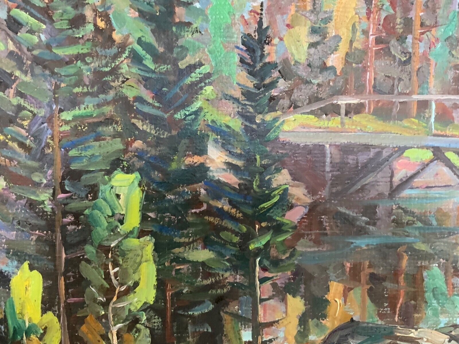 Vintage Original Oil Painting, Signed, Framed 1960s photo 91.0
