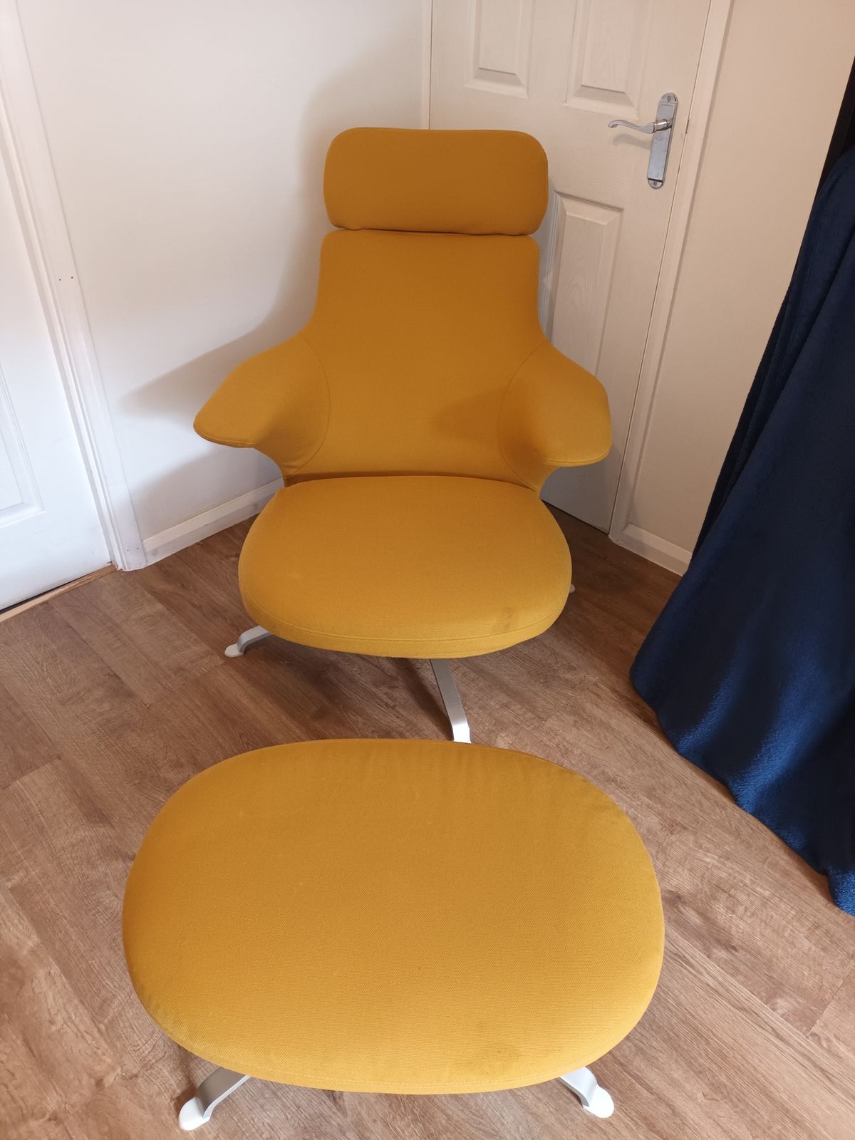 Pumpkin Fabric 'Radar' Lounge Chair & Footstool By James Irvine For B&B Italia Maxalto