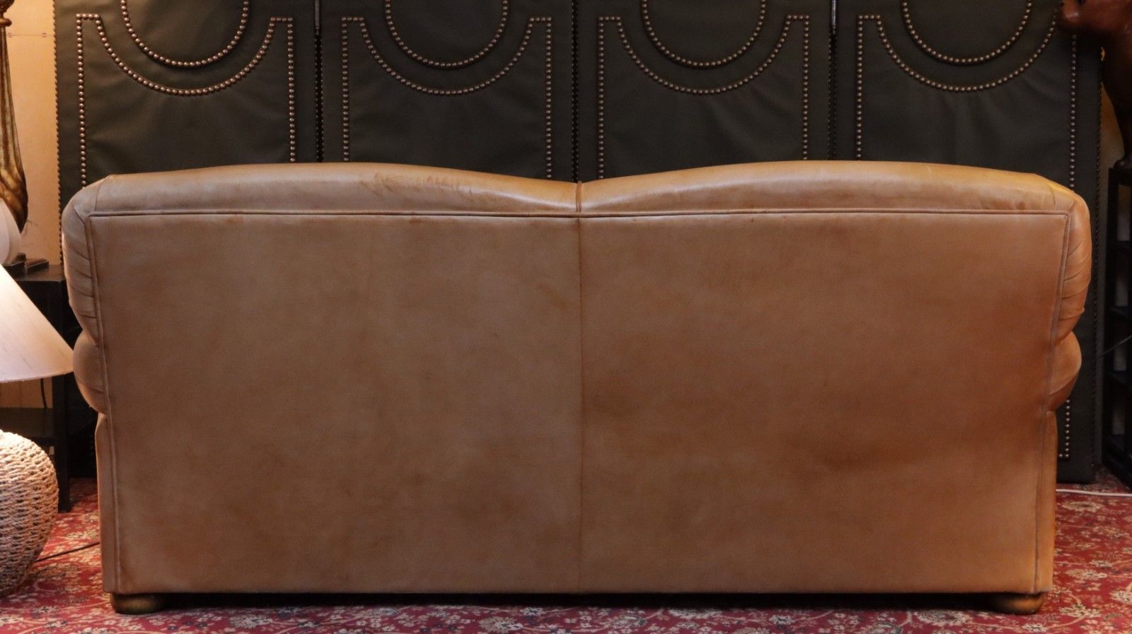 Stunning Bespoke Leather 3 Seater Club Sofa Tan Brown Rrp£6000 Delivery 🚚🚚 photo buy