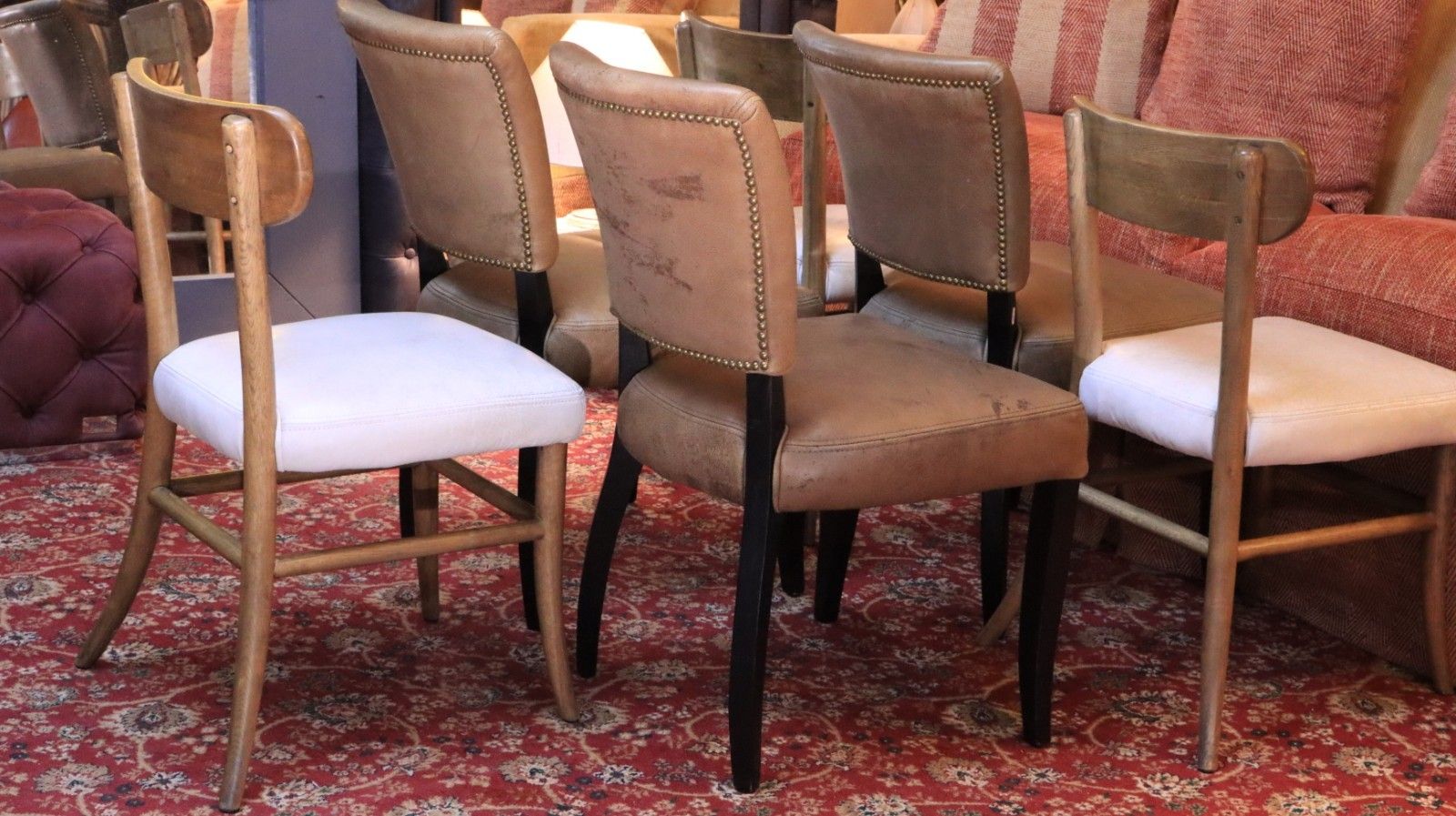 Furniture Superb Timothy Oulton Mimi & Sansa Leather Dining Chairs X 6 Delivery Availabl🚚 photo