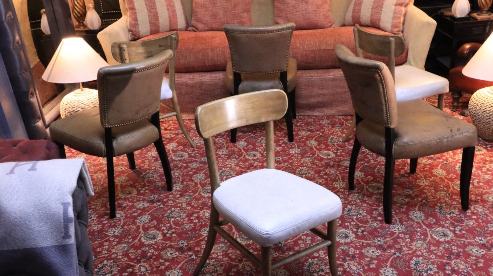 1000.0 Superb Timothy Oulton Mimi & Sansa Leather Dining Chairs X 6 Delivery Availabl🚚 photo