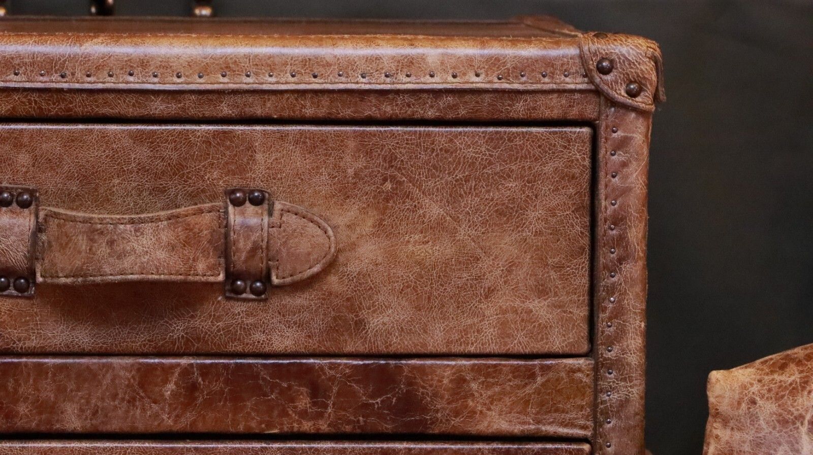 Pair Timothy Oulton Andrew Martin Triton Leather Armchairs Sidetable Cabinet🚚🚚 photo Furniture