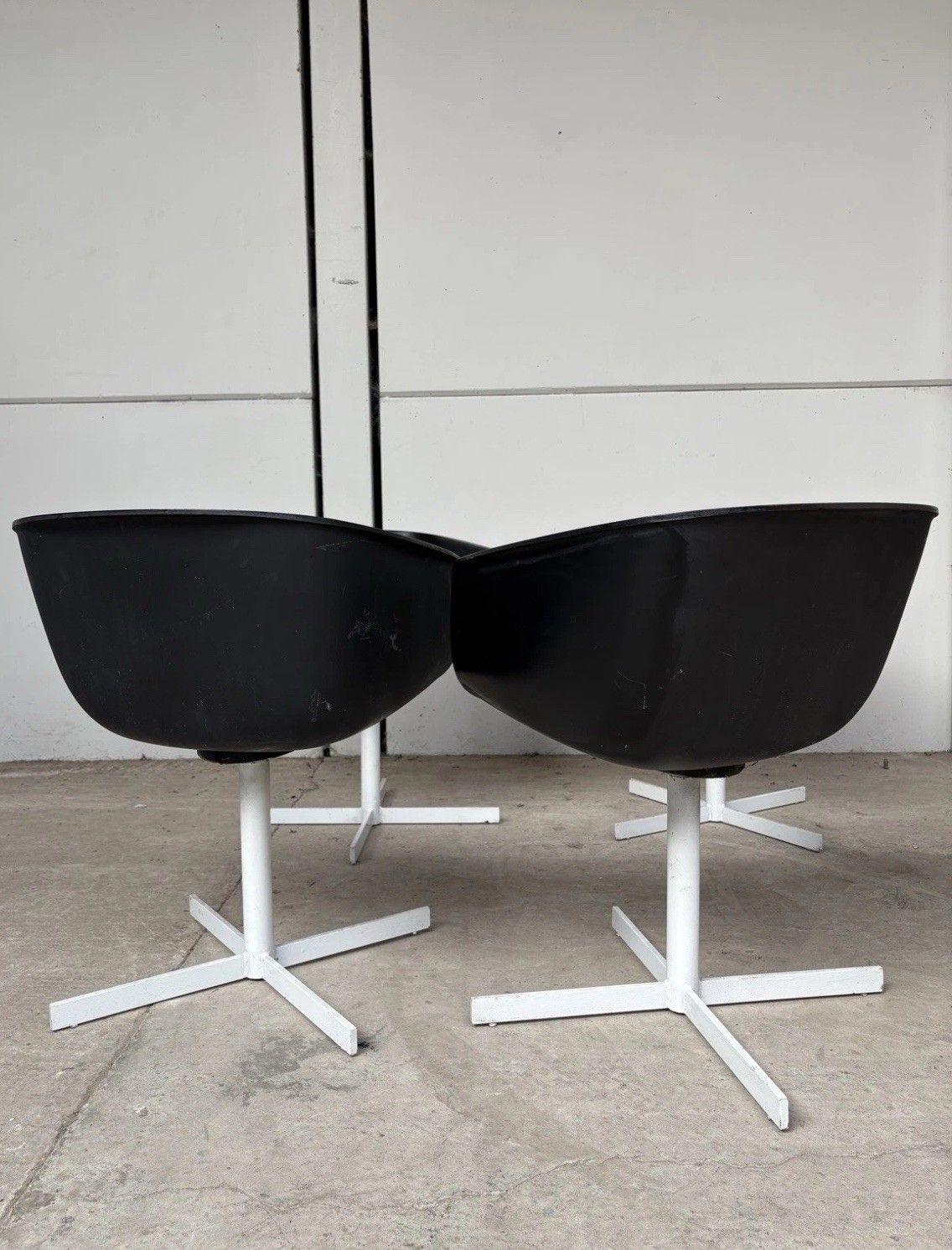 Vtg Late Mid Century Carlo Colombo Modernist Set 4 Dining Chairs R1053 photo for sale