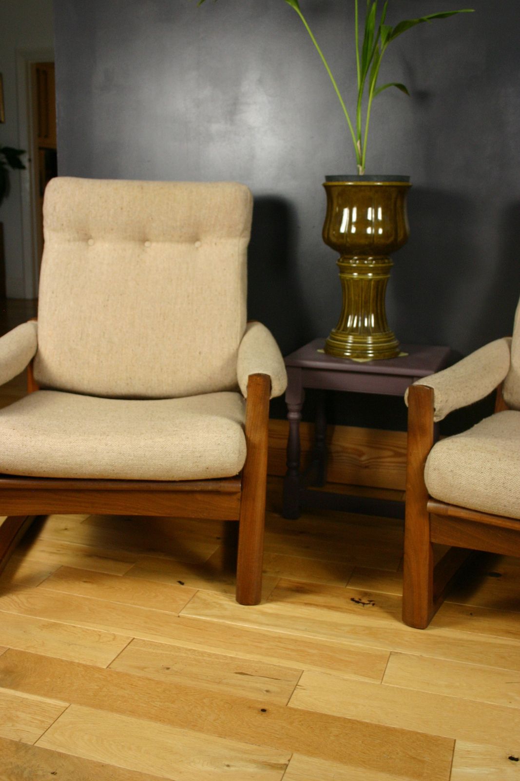 Pair Of Mid Century Guy Rogers ‘Virginia’ Teak Armchairs, 1960s photo Furniture
