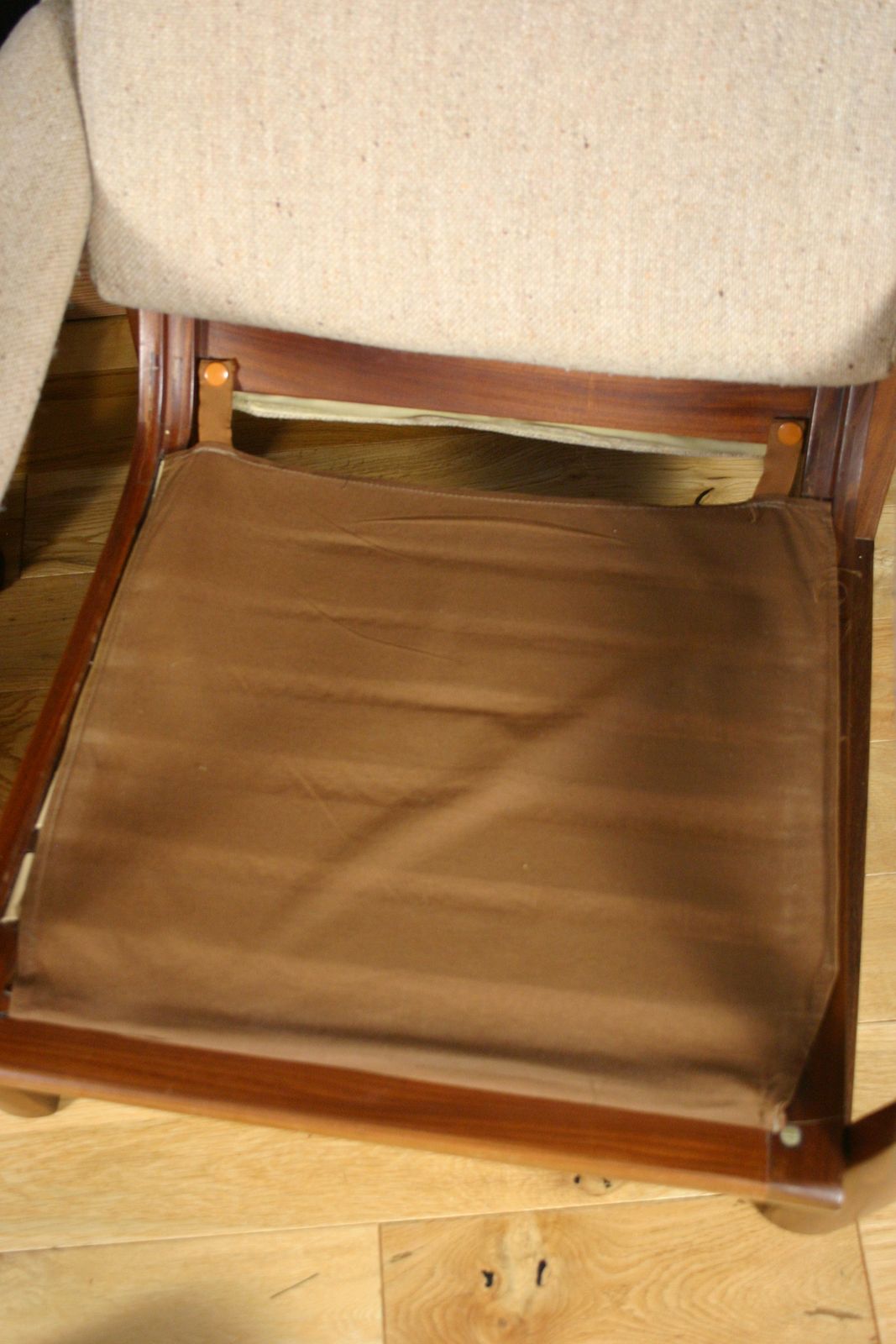 Pair Of Mid Century Guy Rogers ‘Virginia’ Teak Armchairs, 1960s photo vintage