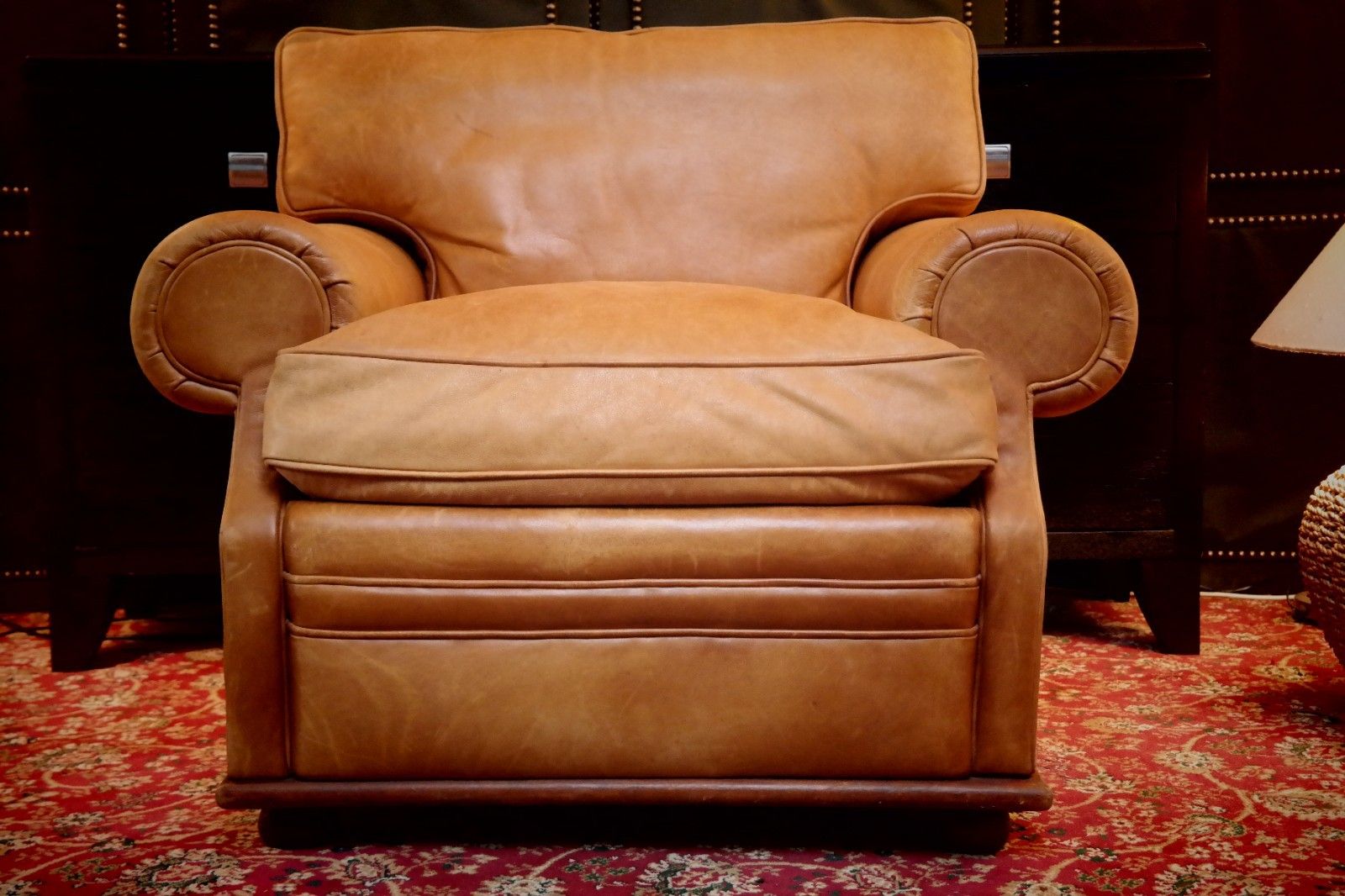 Ralph Lauren Wentworth Floating Leather Armchair Footstool Saddle Rrp£17000 🚚🚚 photo buy