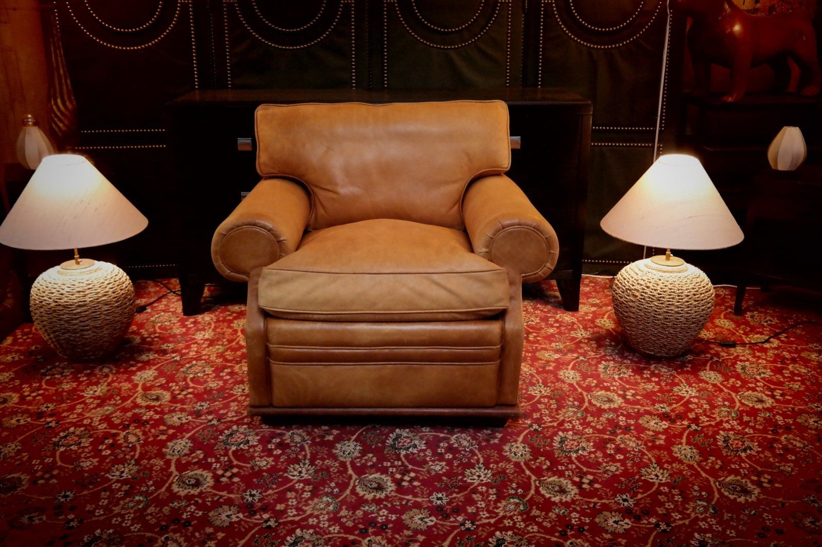 photo furniture Ralph Lauren Wentworth Floating Leather Armchair Footstool Saddle Rrp£17000 🚚🚚