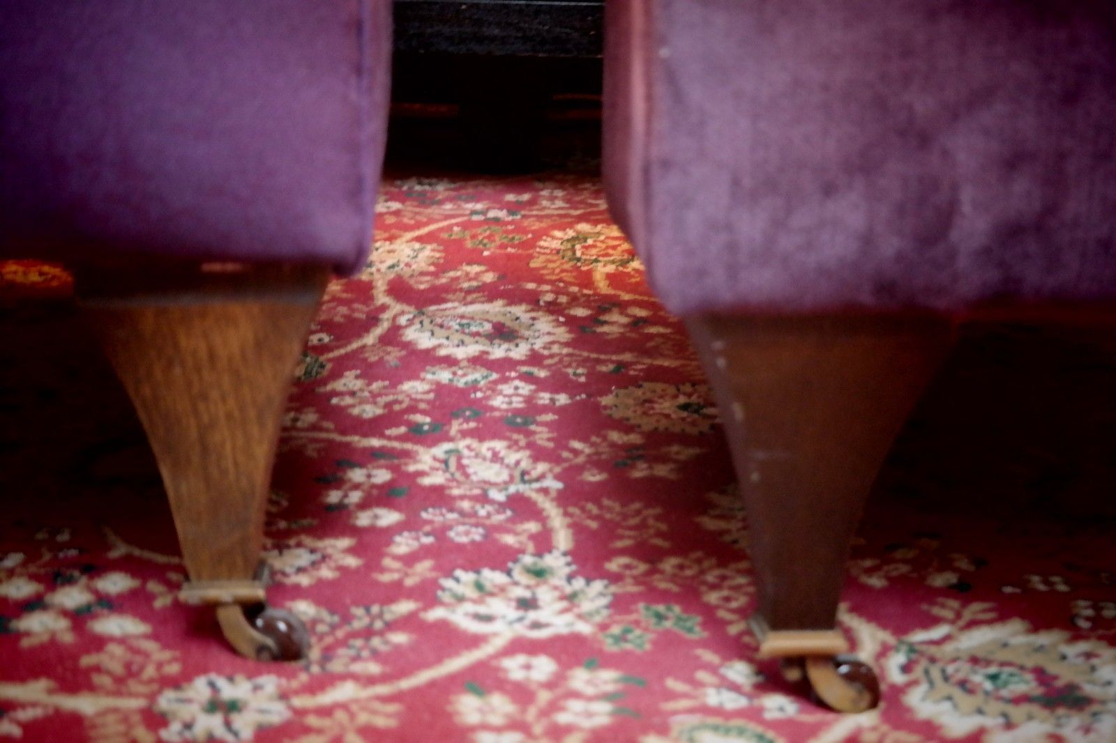 photo vintage Superb Pair John Sankey Hawthorne Armchairs Library Fireside Club Amethyst 🚚🚚
