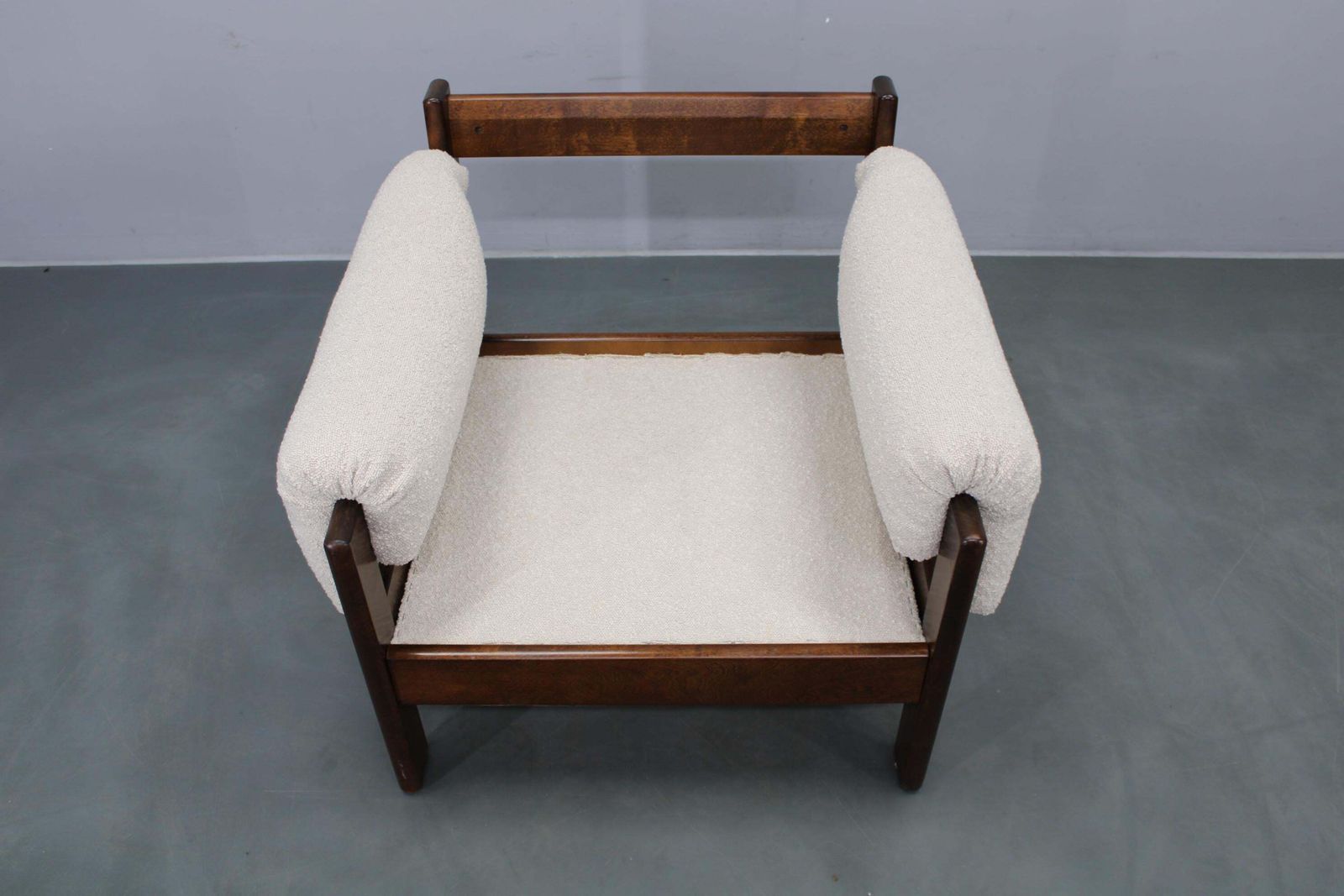 photo vinterior Mid Century Restored Bouclé Armchair, Czechoslovakia 1970s
