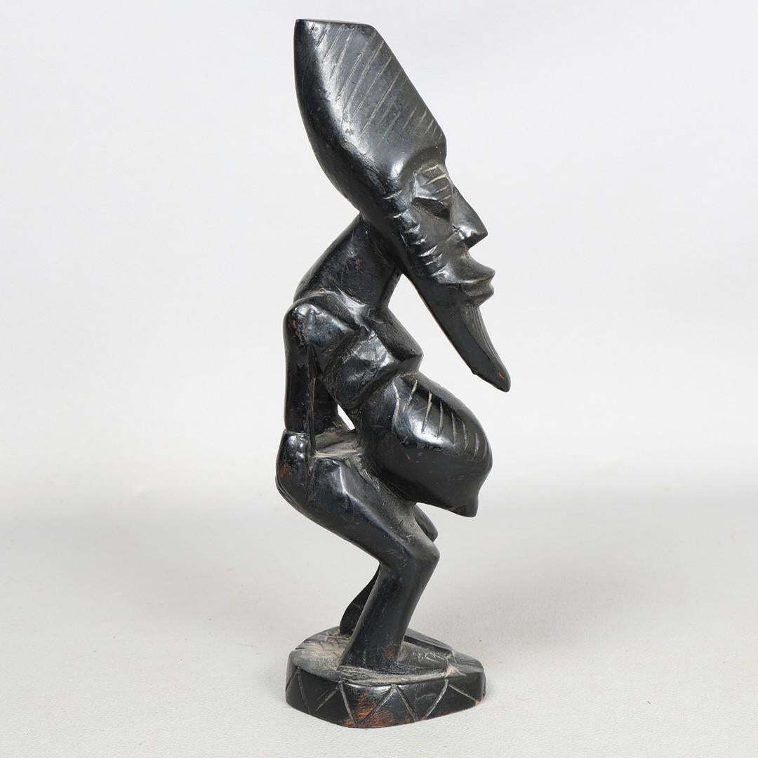 Decorative African Carved Hardwood Figure, Abstract Man Tribal Sculpture photo 869.0