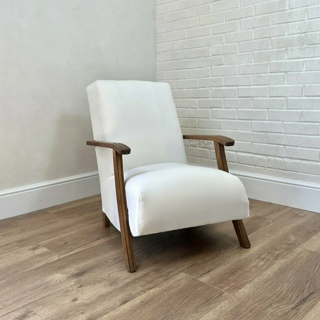 Mid Century Lounge Chair – Restored, Ready For Custom Fabric (Reupholstery/Recovering Available)