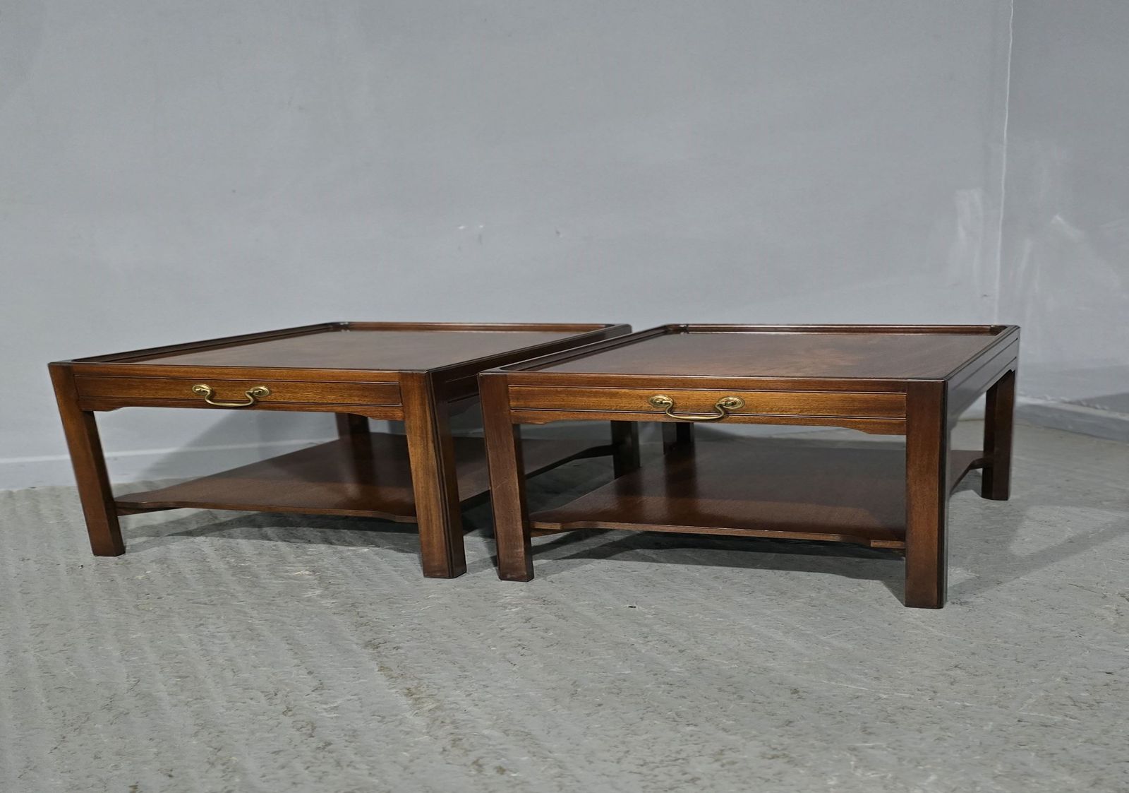 photo furniture Wonderful Pair Mahogany Lamp Tables
