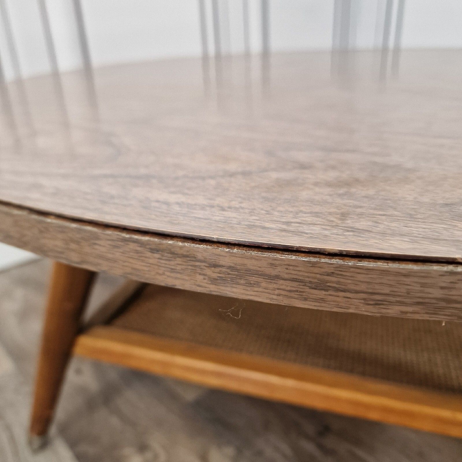 Vintage Large Coffee Table Round Mid Century Modern Atomic Sputnik Danish photo vinterior