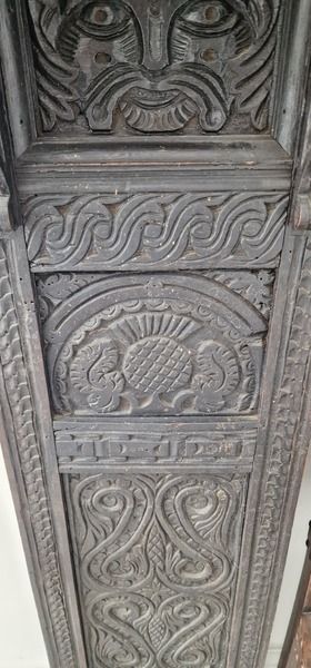 Victorian Carved Oak Fireplace With Green Man photo for sale