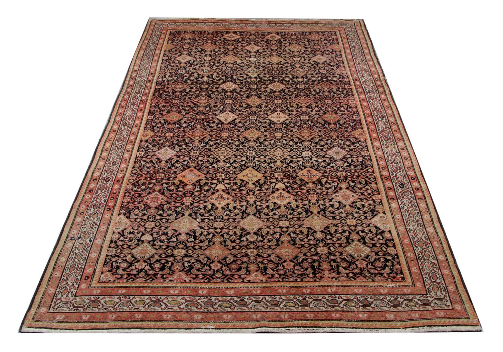 Handknotted Brown Rust Wool Living Room Rug Carpet Oriental Rug photo furniture